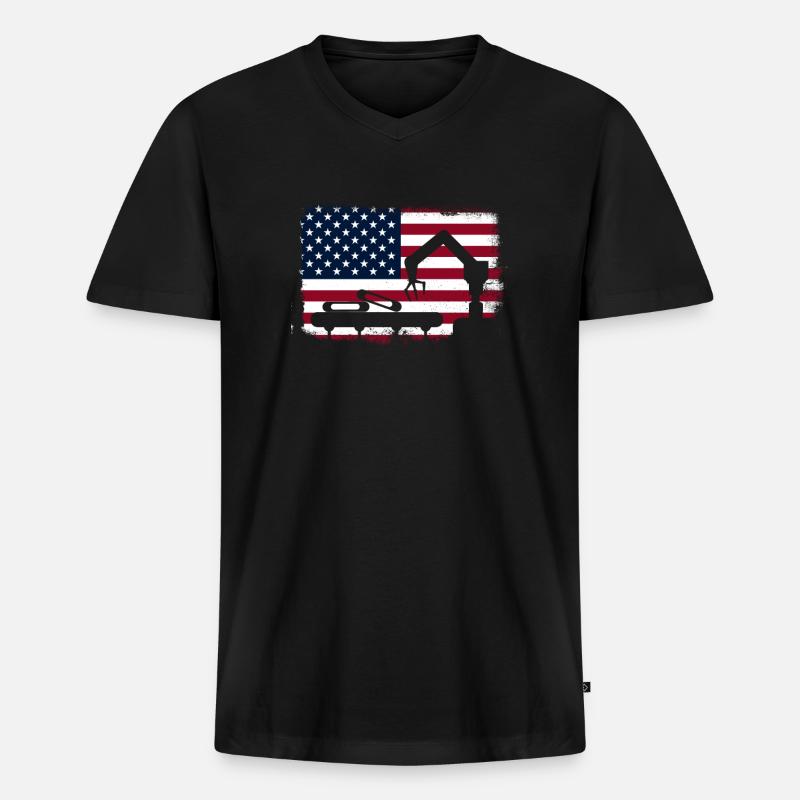 Robotik Roboter Programmierer - Männer Premium Bio T-Shirt mit V-Ausschnitt - Schwarz