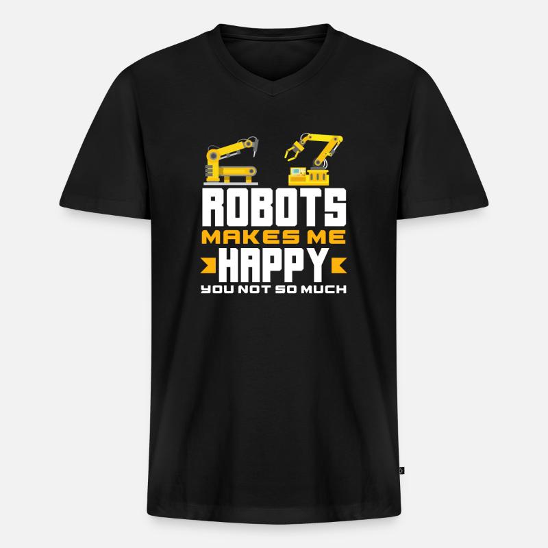 Robotics Robot Programmer - Men's Premium Organic T-shirt with V-neck - black
