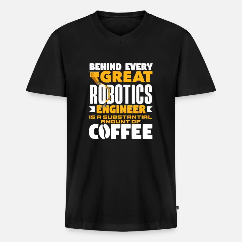 Robotics Robot Programmer - Men's Premium Organic T-shirt with V-neck - black