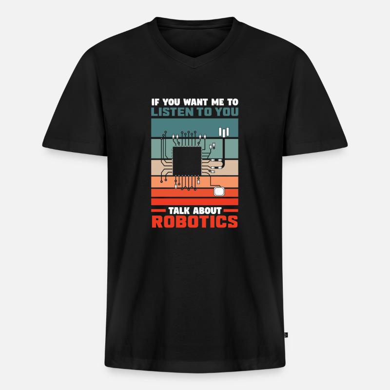 Robotics Robot Programmer - Men's Premium Organic T-shirt with V-neck - black