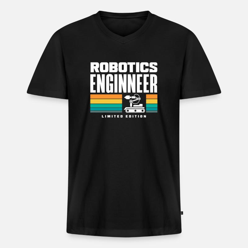 Robotics Robot Programmer - Men's Premium Organic T-shirt with V-neck - black