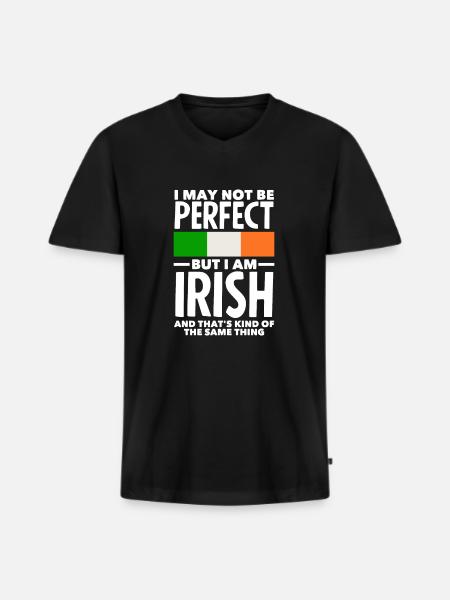 Funny Irishman Ireland Gift - Men's Premium Organic T-shirt with V-neck - black