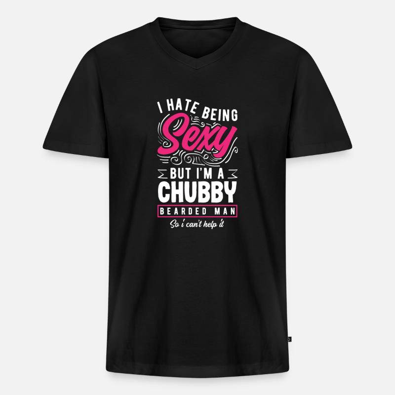 Bartpflege Bart Liebhaber Männer Bart - Männer Premium Bio T-Shirt mit V-Ausschnitt - Schwarz