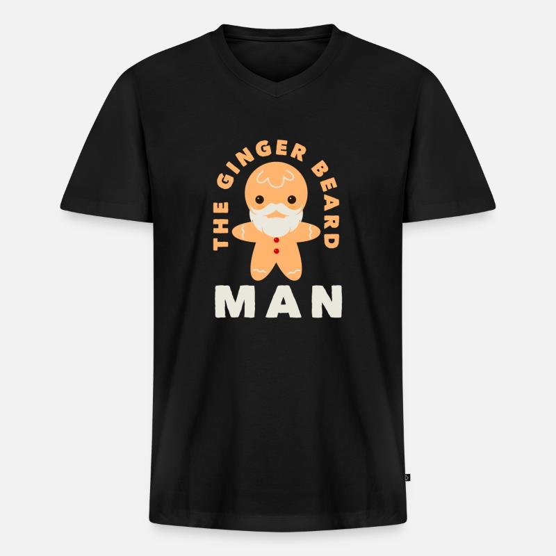 Bartpflege Bart Liebhaber Männer Bart - Männer Premium Bio T-Shirt mit V-Ausschnitt - Schwarz
