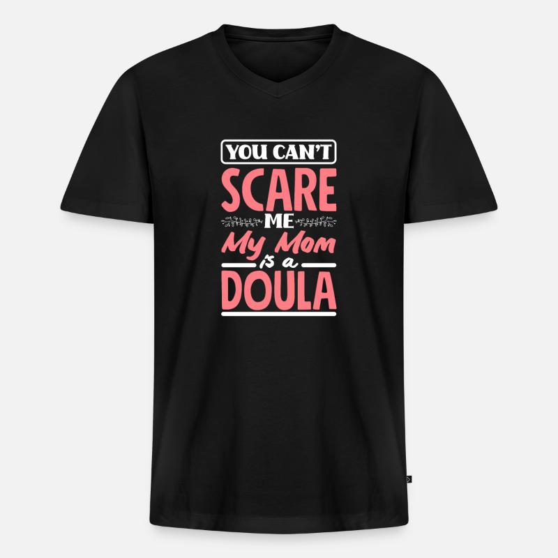 Doula Geschenk Doula Doulas - Männer Premium Bio T-Shirt mit V-Ausschnitt - Schwarz