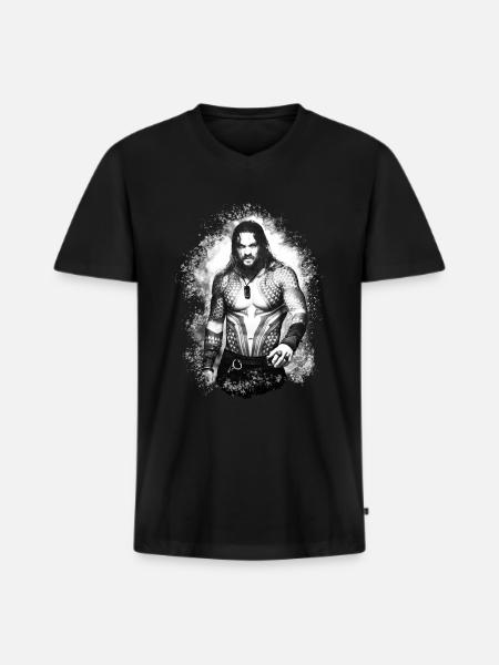 Aquaman Movie Aquaman Ready to Fight - Premium økologisk T-shirt med V-hals til mænd - sort