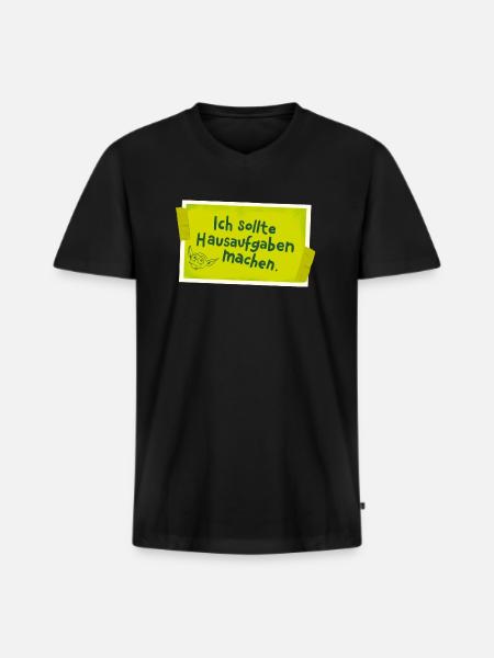 KoboldKroniken I Should Do Homework - Men's Premium Organic T-shirt with V-neck - black