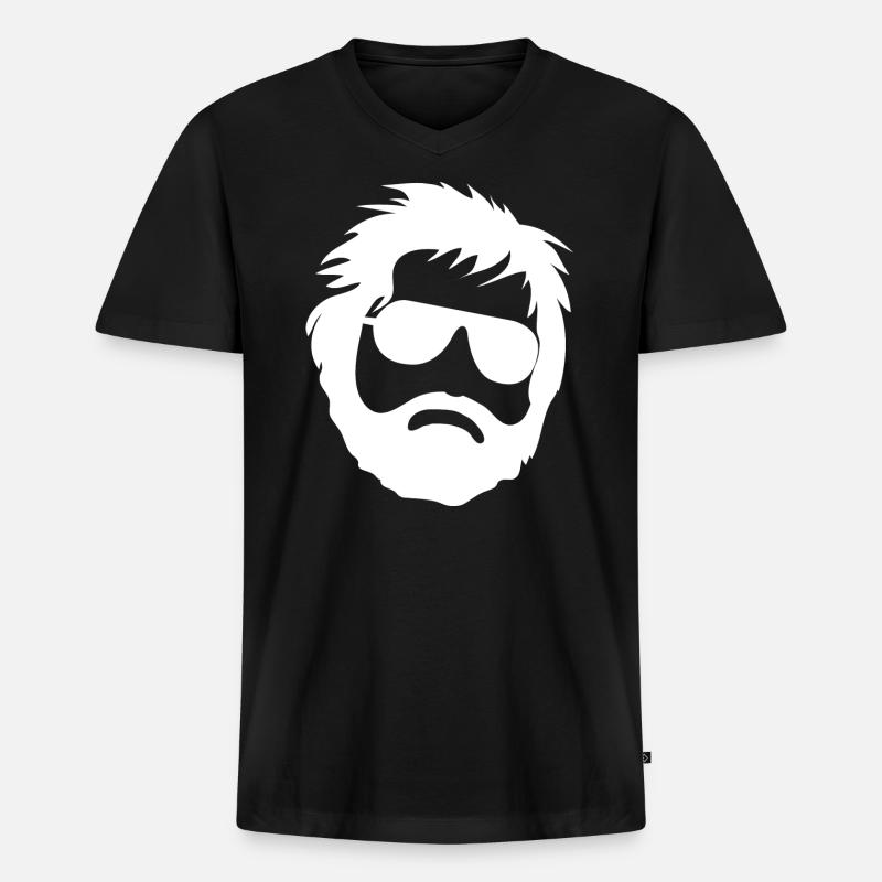 Alan Hangover Wolfpack - weiß - Männer Premium Bio T-Shirt mit V-Ausschnitt - Schwarz