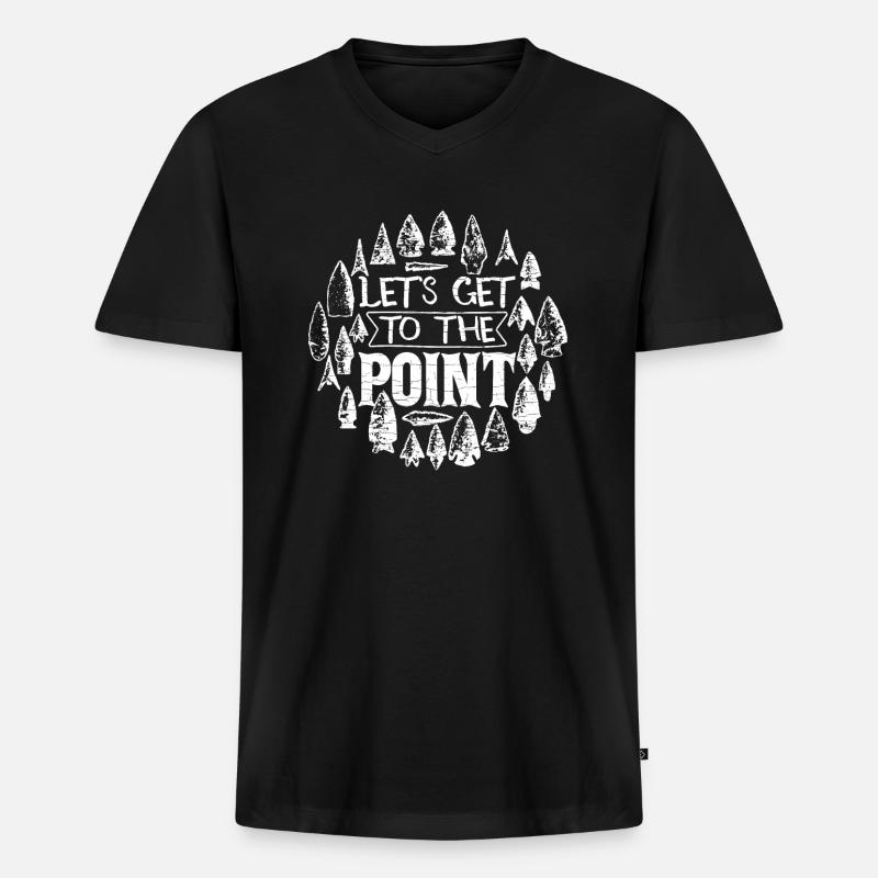 Pfeilspitzenjagd Arrowhead Hunter - Männer Premium Bio T-Shirt mit V-Ausschnitt - Schwarz