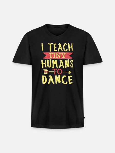Tanzlehrer Tänzer Geschenk - Männer Premium Bio T-Shirt mit V-Ausschnitt - Schwarz