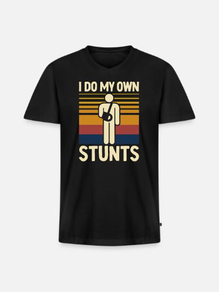 Extremsport Armverletzung - Männer Premium Bio T-Shirt mit V-Ausschnitt - Schwarz