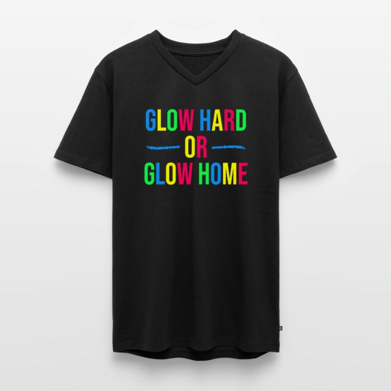 Strahle stark oder strahle daheim Männer Premium Bio T-Shirt mit V-Ausschnitt