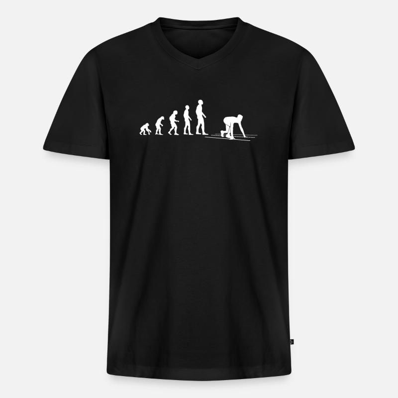 Sprint Evolution Runner Gift - Men's Premium Organic T-shirt with V-neck - black