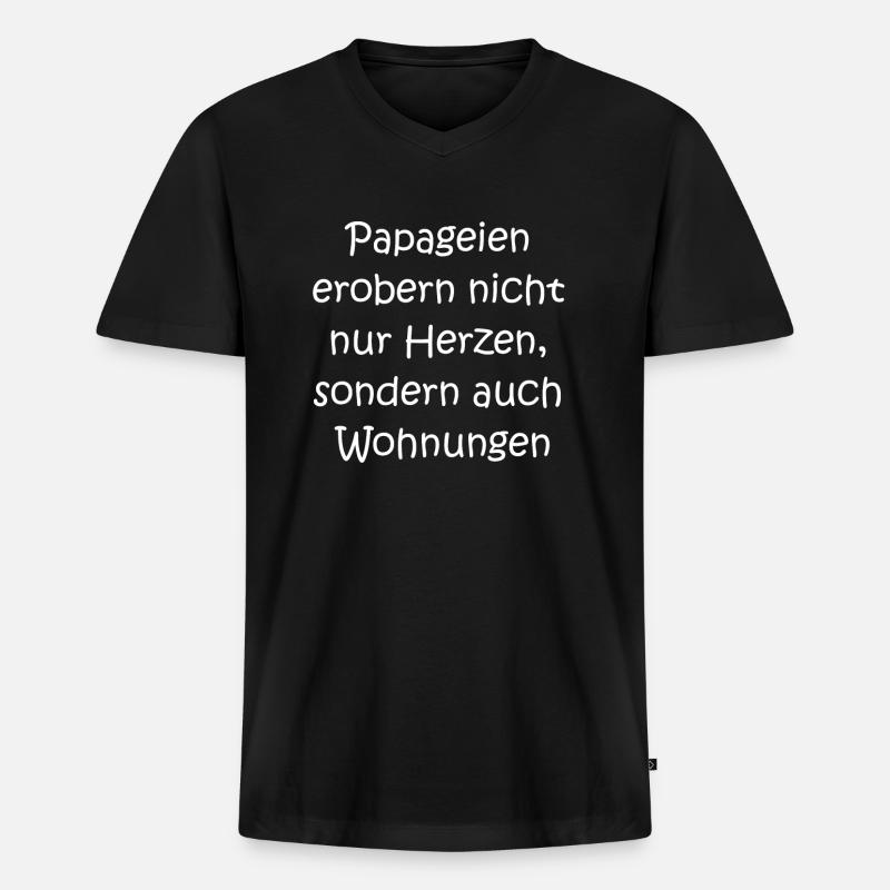 Wohnungs-Deko-Geschenk - Männer Premium Bio T-Shirt mit V-Ausschnitt - Schwarz