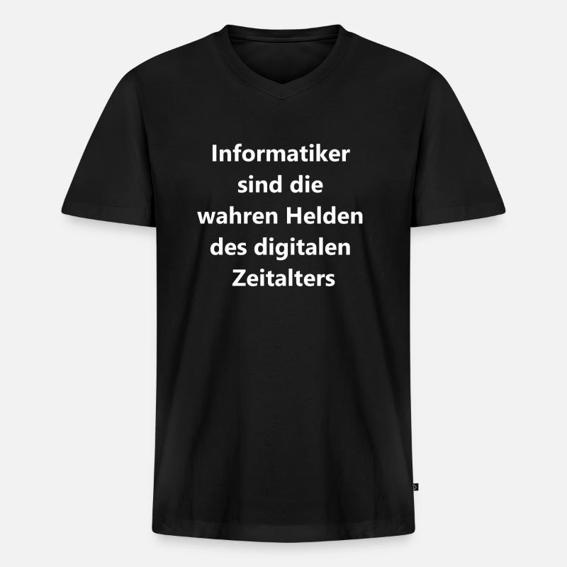Superheld Geschenk - Männer Premium Bio T-Shirt mit V-Ausschnitt - Schwarz