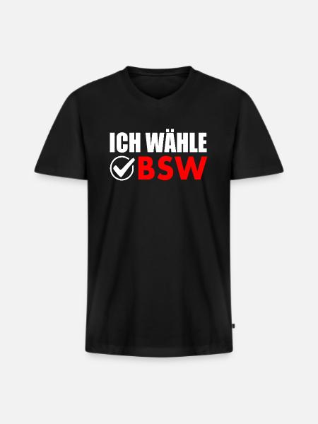 I choose BSW - Men's Premium Organic T-shirt with V-neck - black