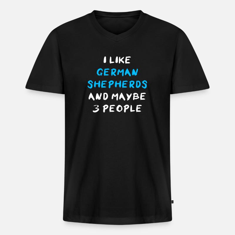 German Shepherd - Männer Premium Bio T-Shirt mit V-Ausschnitt - Schwarz