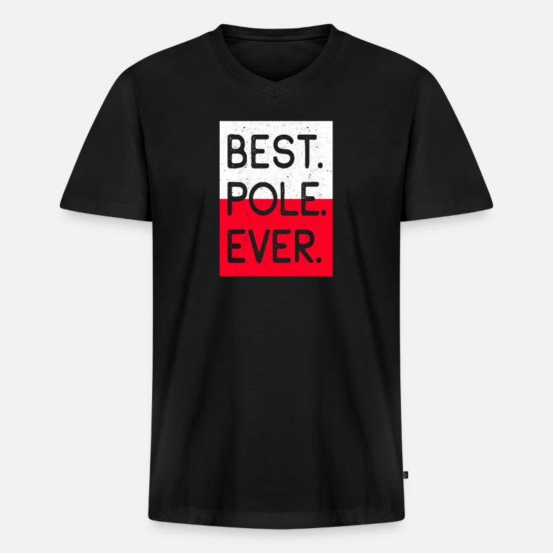 Bester Pole Aller Zeiten - Männer Premium Bio T-Shirt mit V-Ausschnitt - Schwarz