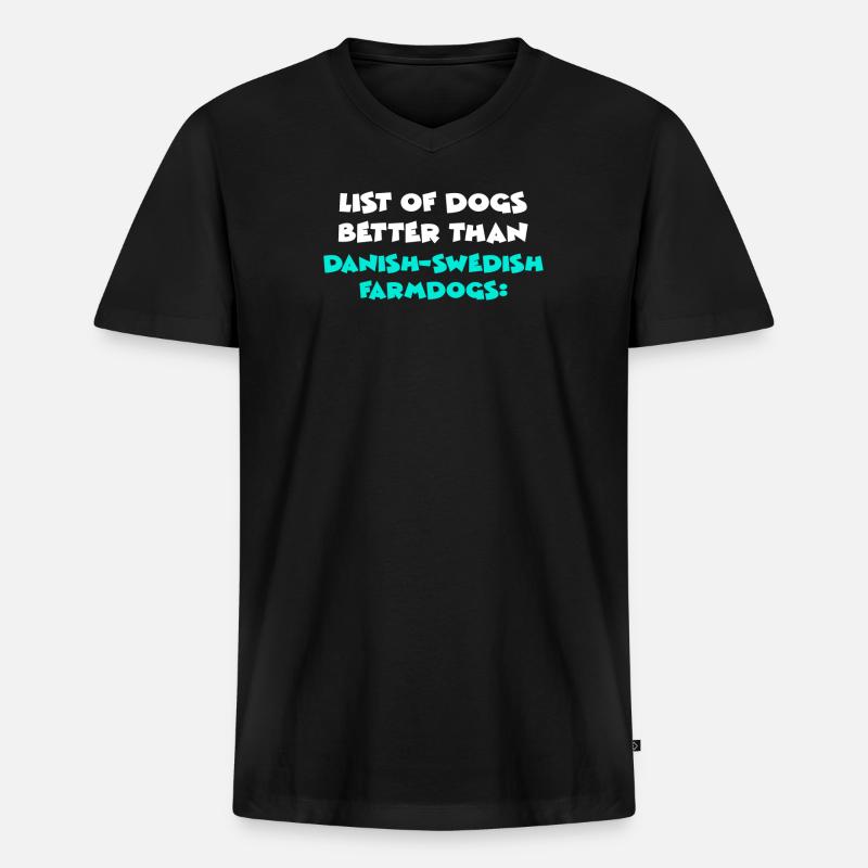 Danish-Swedish Farmdogs - Männer Premium Bio T-Shirt mit V-Ausschnitt - Schwarz