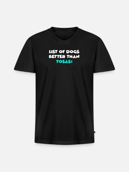 Tosas - T-shirt encolure en V Premium bio Homme - noir