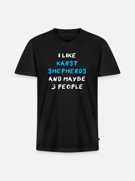 Karst Shepherd - Männer Premium Bio T-Shirt mit V-Ausschnitt - Schwarz