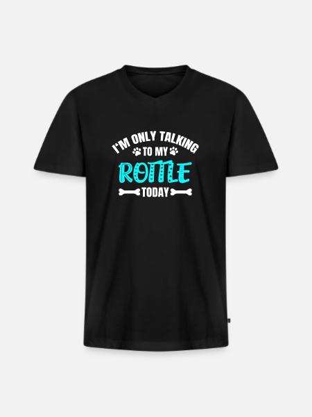 Rottle - Men's Premium Organic T-shirt with V-neck - black