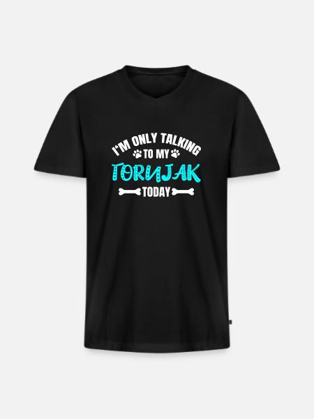 Tornjak - Men's Premium Organic T-shirt with V-neck - black