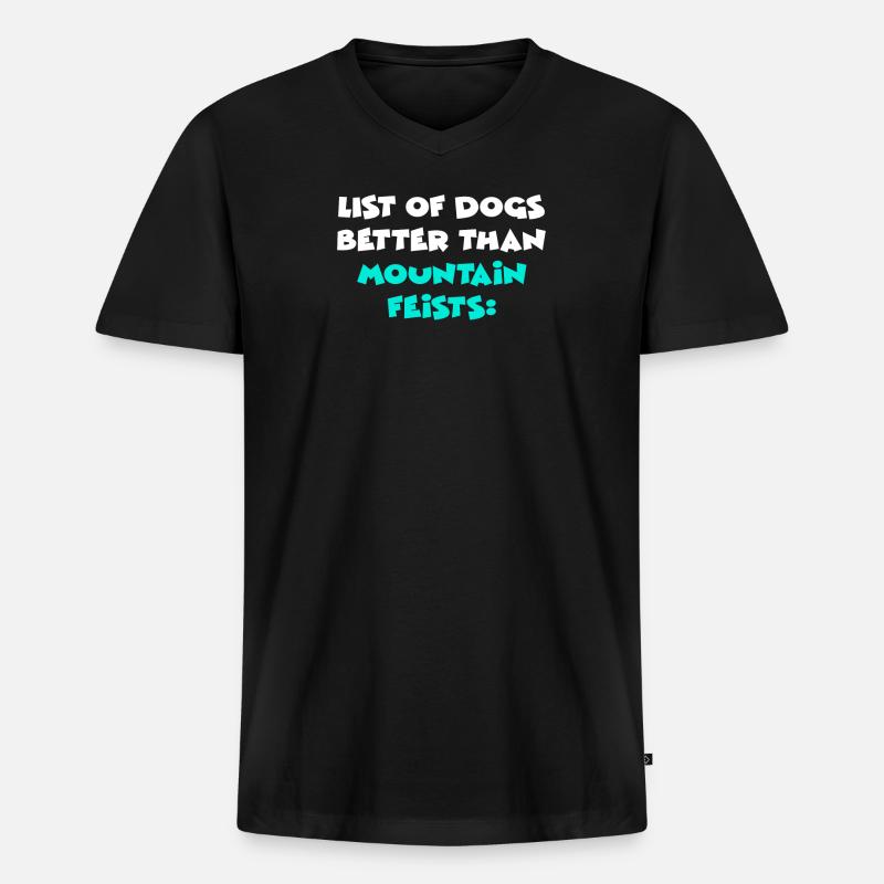 Mountain Feists - Männer Premium Bio T-Shirt mit V-Ausschnitt - Schwarz