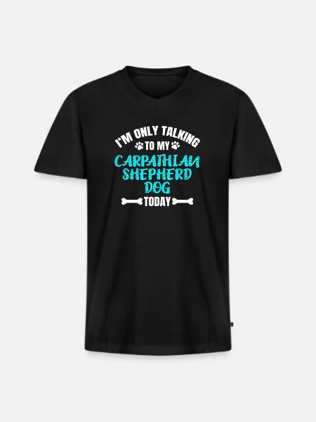 Carpathian Shepherd Dog - Männer Premium Bio T-Shirt mit V-Ausschnitt - Schwarz