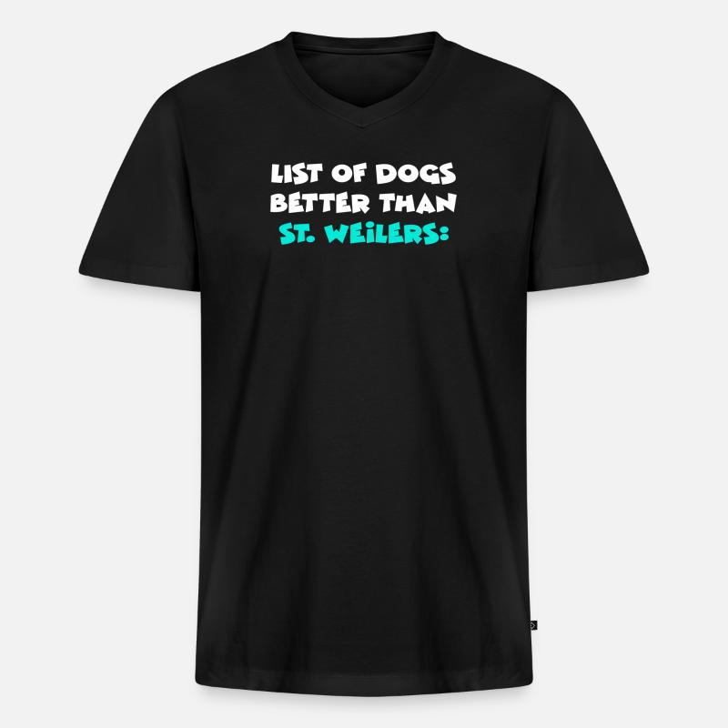 St. Weilers - Männer Premium Bio T-Shirt mit V-Ausschnitt - Schwarz