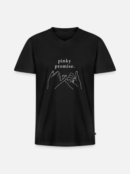 Pinky Promise - Men's Premium Organic T-shirt with V-neck - black