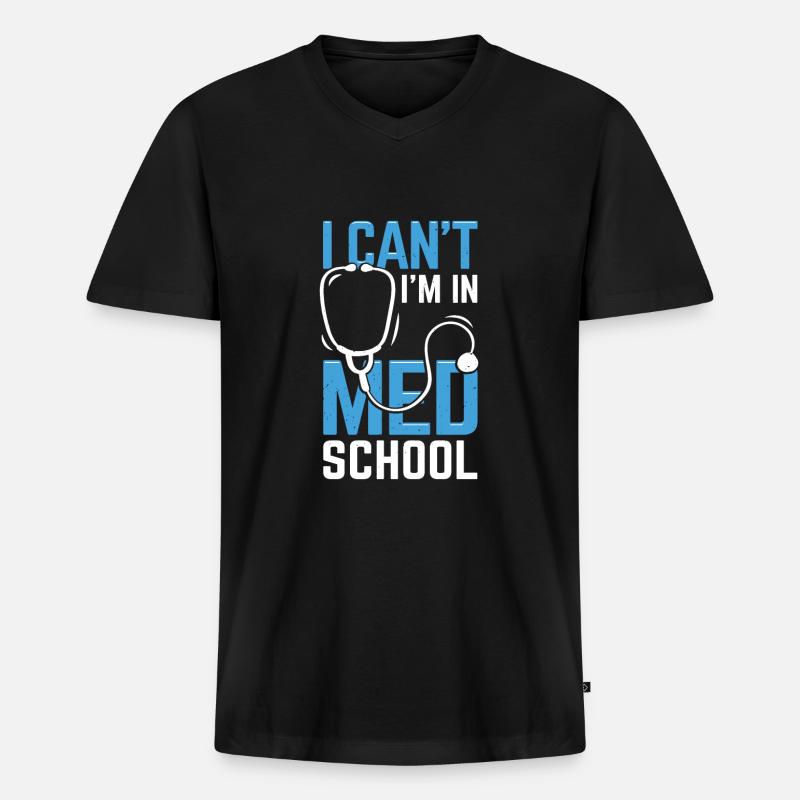 Medizin Student Studium Medizinstudent Geschenk - Männer Premium Bio T-Shirt mit V-Ausschnitt - Schwarz