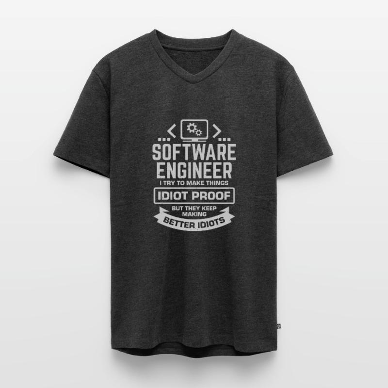 Software Engineer Software Developer Gift Men's Premium Organic T-shirt with V-neck