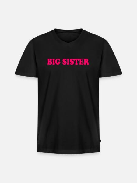 Big sister - Men's Premium Organic T-shirt with V-neck - black