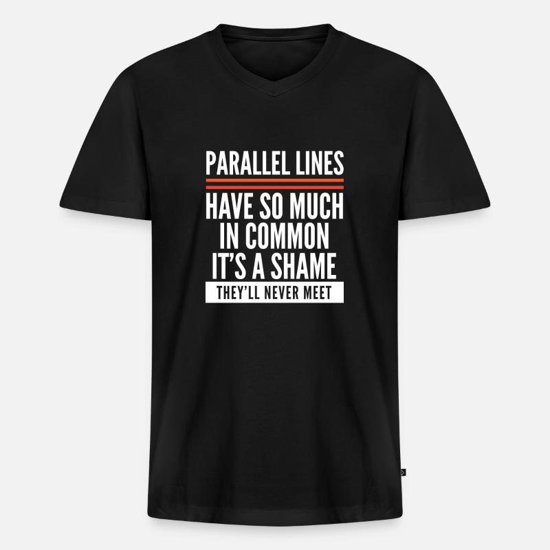 Mathematik - Männer Premium Bio T-Shirt mit V-Ausschnitt - Schwarz