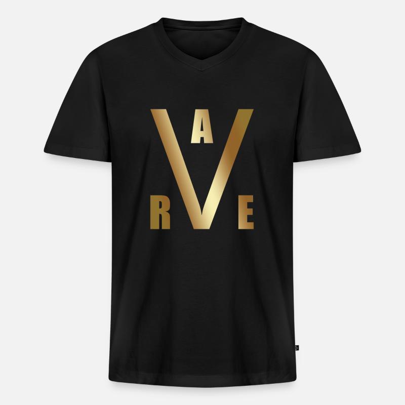 RAVE RAVER TECHNO - Männer Premium Bio T-Shirt mit V-Ausschnitt - Schwarz