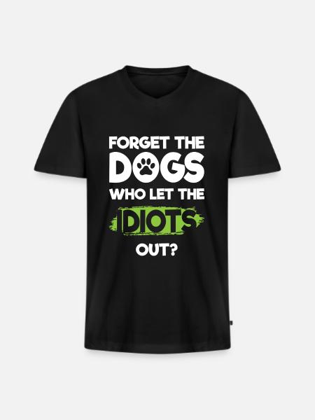 Idiot Work Evil Provocation - Men's Premium Organic T-shirt with V-neck - black