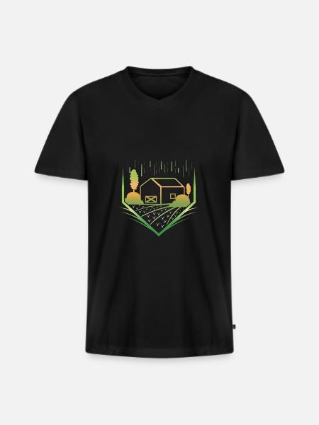 Farm farm - Men's Premium Organic T-shirt with V-neck - black