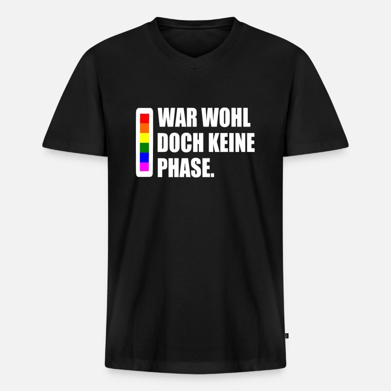 war wohl doch keine phase - Männer Premium Bio T-Shirt mit V-Ausschnitt - Schwarz