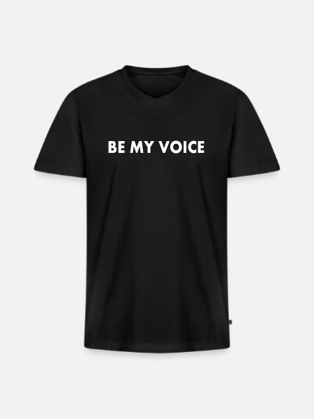 Be my voice - Men's Premium Organic T-shirt with V-neck - black