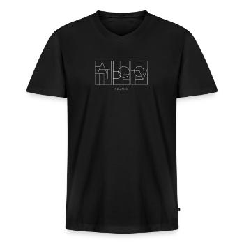 Glaube Hoffnung Liebe - Männer Premium Bio T-Shirt mit V-Ausschnitt - Schwarz - Vorne - Nico (187cm)