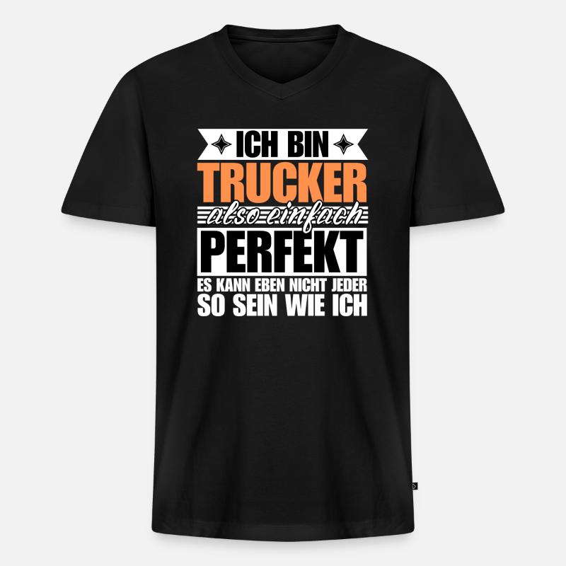 Perfekter Perfekter - Männer Premium Bio T-Shirt mit V-Ausschnitt - Schwarz
