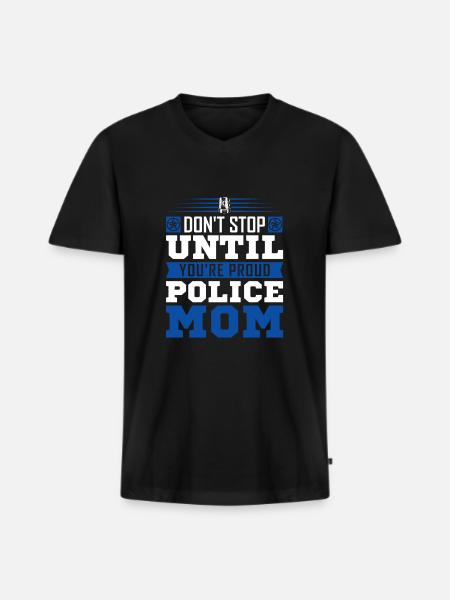 Polizei Polizist Polizeibeamte - Männer Premium Bio T-Shirt mit V-Ausschnitt - Schwarz