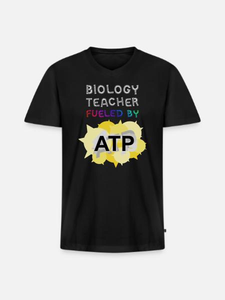 Biologie Lehrer Geschenk - Männer Premium Bio T-Shirt mit V-Ausschnitt - Schwarz