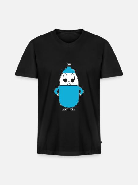 Helium bottle egg - Men's Premium Organic T-shirt with V-neck - black