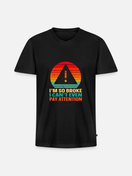 Schwarzer Humor - Männer Premium Bio T-Shirt mit V-Ausschnitt - Schwarz
