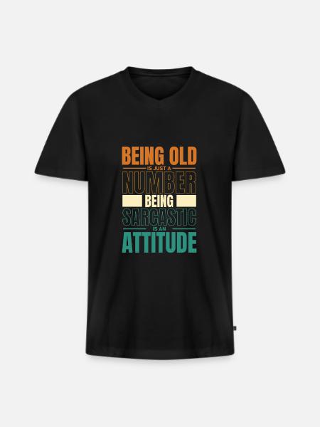 Black humor - Men's Premium Organic T-shirt with V-neck - black
