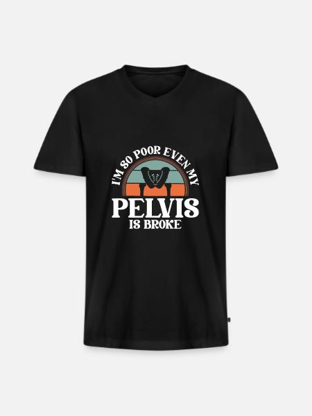 Schwarzer Humor - Männer Premium Bio T-Shirt mit V-Ausschnitt - Schwarz