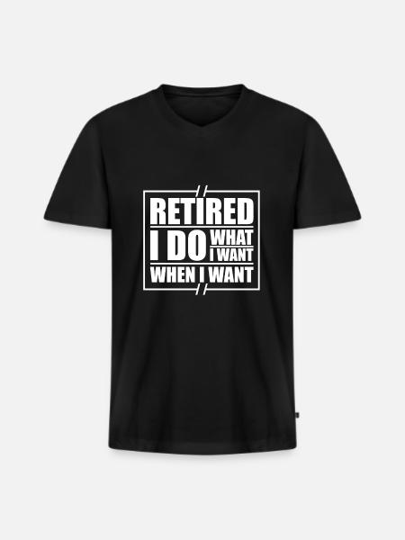 Pensioner pension - Men's Premium Organic T-shirt with V-neck - black