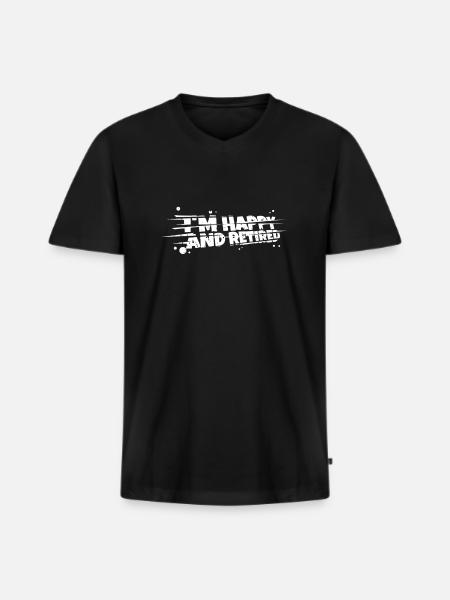 Pensioner pension - Men's Premium Organic T-shirt with V-neck - black